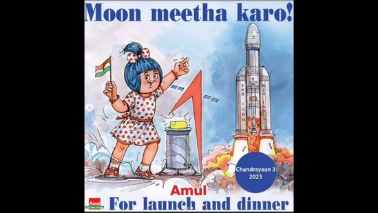 Amul Ad - Moon Meetha Karo for Chandrayan 3 Landing